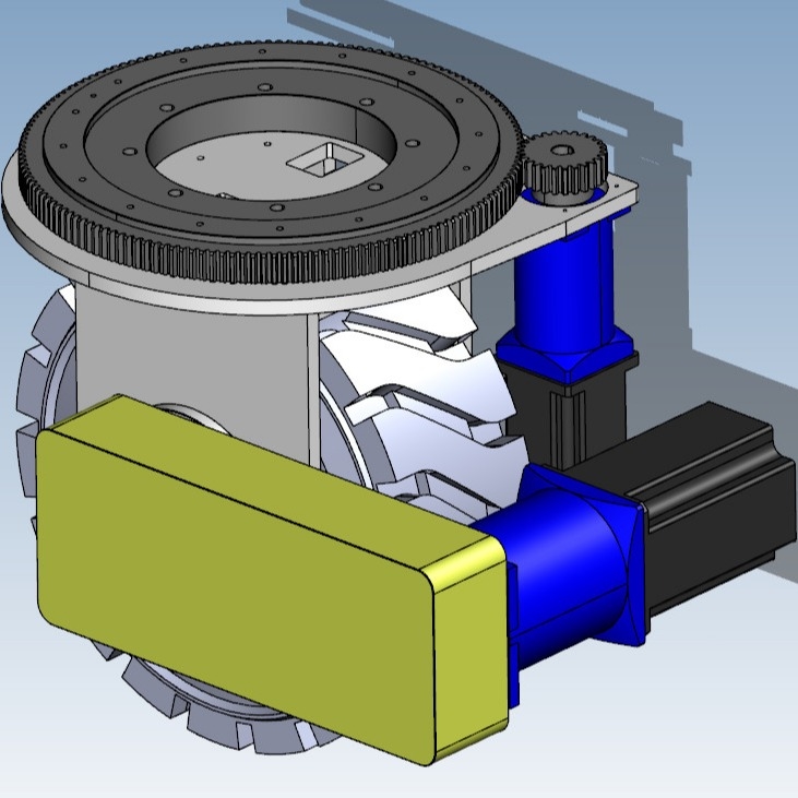 5KW AGV Rubber Op zwaar werk berekend de Motorstuurwiel van Robotwielen